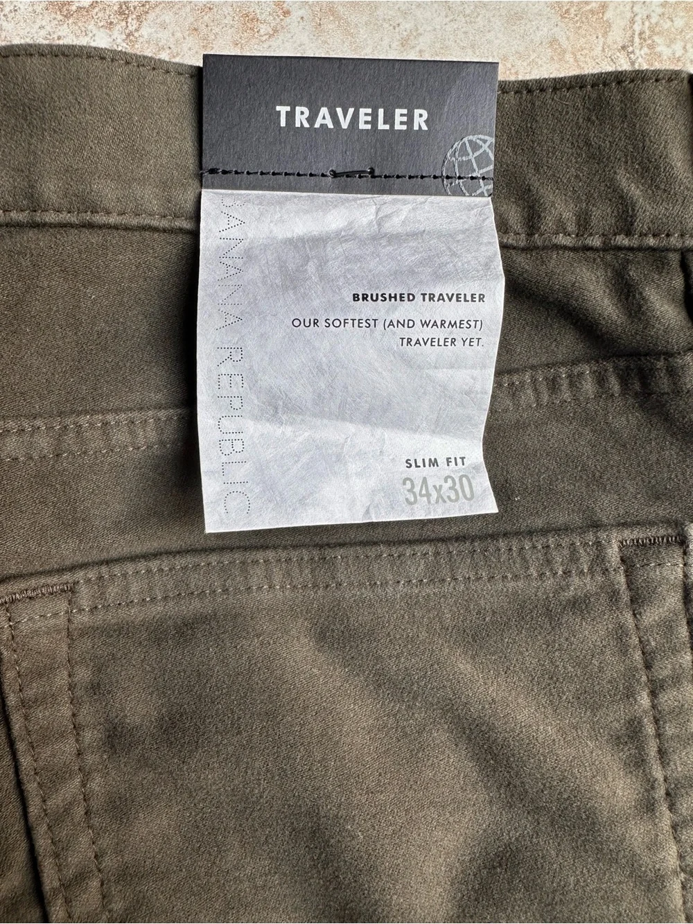 Banana Republic Brushed Cotton Traveler Pants